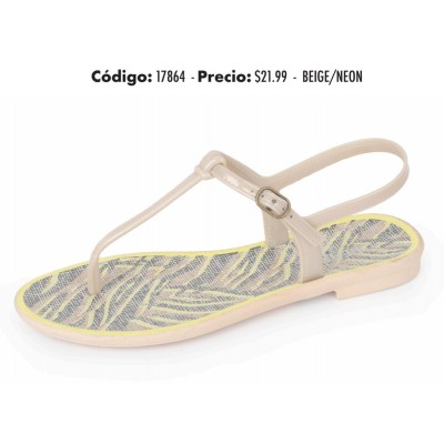 SANDALIAS BEIGE / NEON COD:17864