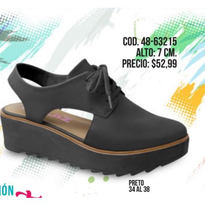 ZAPATOS PLATAFORMA DE PASADOR COD:48-63215