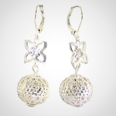 ARETE LARGO FLOR CON CRISTAL COD:JFA40 Ref:001113