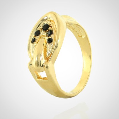 ANILLO ENCHAPADO EN ORO FORMA DE HEBILLA COD:A10