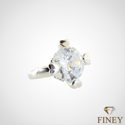 ANILLO SOLITARIO ENCHAPADO EN PLATA COD:004085