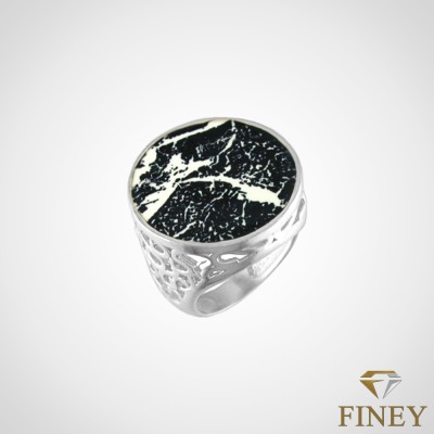 ANILLO ENCHAPADO EN PLATA DE FORMA CIRCULAR COD:12066