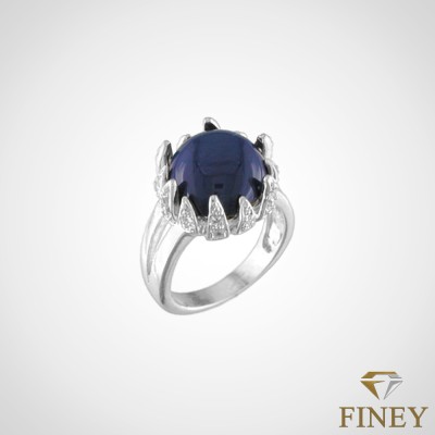 ANILLO ENCHAPADO EN PLATA SOLITARIO COD:12075