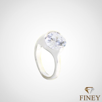 ANILLO SOLITARIO ENCHAPADO EN PLATA COD:704088