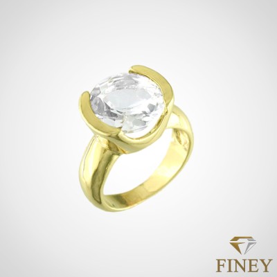 ANILLO ENCHAPADO EN ORO SOLITARIO COD:10918