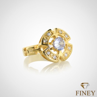 ANILLO CIRCULAR ENCHAPADO EN ORO COD:4153