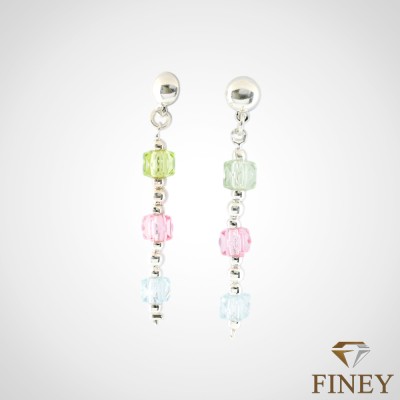 ARETE LARGO ENCHAPADO EN PLATA COD:504858