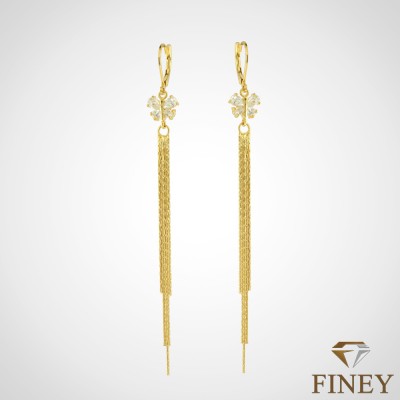 ARETE LARGO ENCHAPADO EN ORO COD:70199