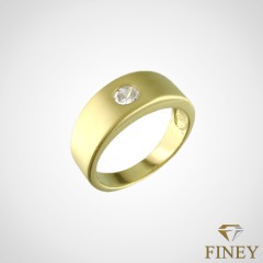 ANILLO CON UN CRISTAL CENTRAL COD: 107752