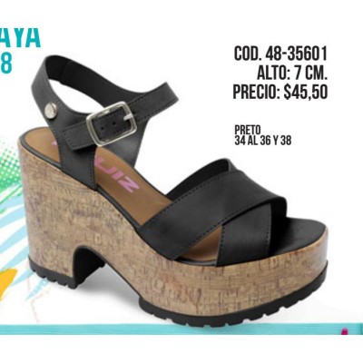 ZAPATOS PLATAFORMA ALTA COD:48-69221 A