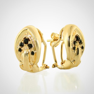 ARETE ENCHAPADO EN ORO FORMA DE HEBILLA COD:JFAR