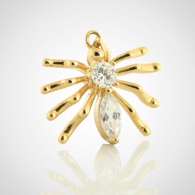 DIJE ENCHAPADO EN ORO CON FORMA DE ARAÃ‘A COD:3563 Nueva imagen Ref:00119