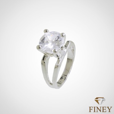 ANILLO SOLITARIO ENCHAPADO EN PLATA COD:104084