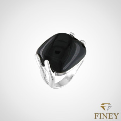 ANILLO ENCHAPADO EN PLATA DE FORMA OVAL COD:12056