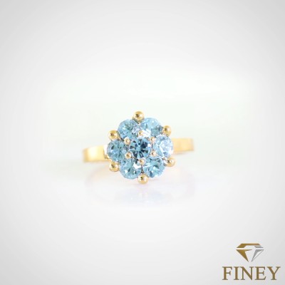 ANILLO ENCHAPADO EN ORO FORMA DE FLOR COD: 2642