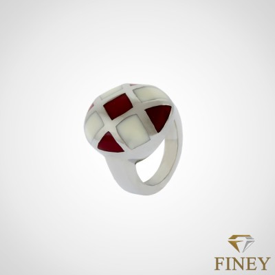 ANILLO DE ACERO INOXIDABLE RESINADO COD:1967