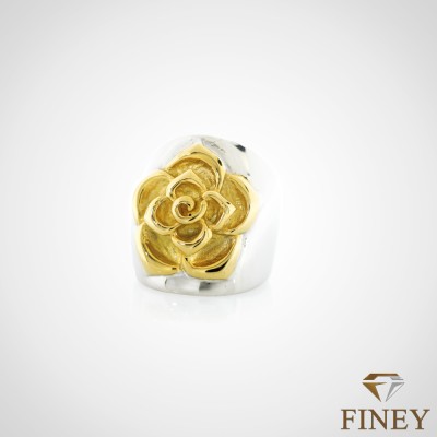 ANILLO DE ACERO INOXIDABLE CON FLOR COD:304413