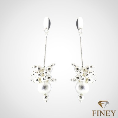 ARETE LARGO ENCHAPADO EN PLATA COD:004804