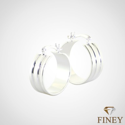 ARETE TIPO ARGOLLA DE ASA ENCHAPADO EN PLATA COD:30480